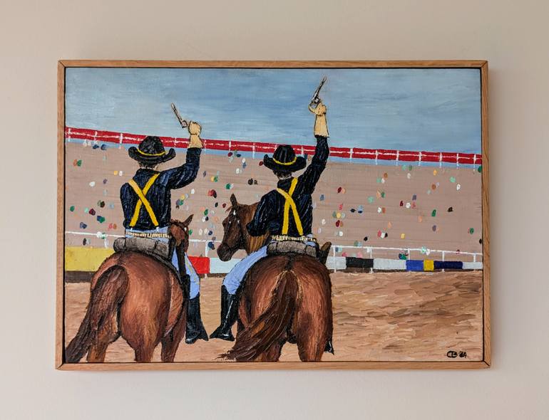 Original Painterly Abstraction Horse Painting by Chantal Durham-Bogers