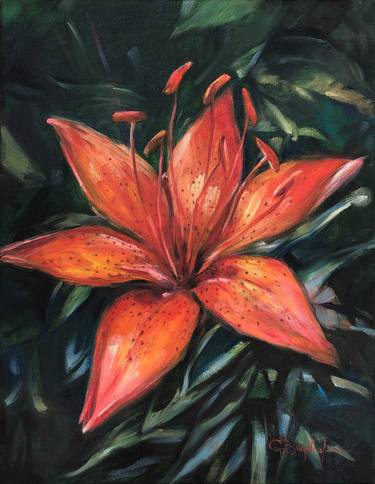 Original Contemporary Floral Painting by Gina Bogomol