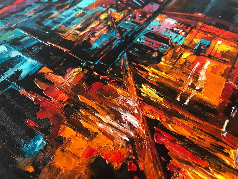 Original Impressionism Cities Painting by Gina Bogomol