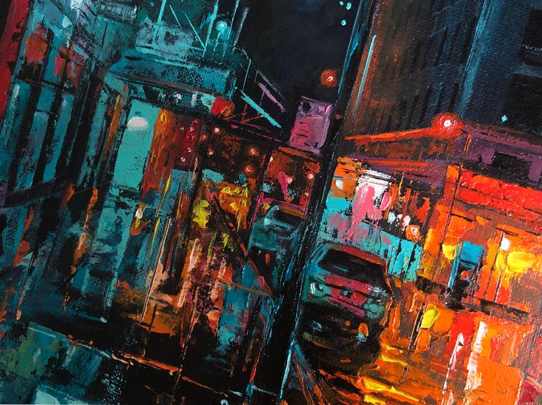 Original Impressionism Cities Painting by Gina Bogomol