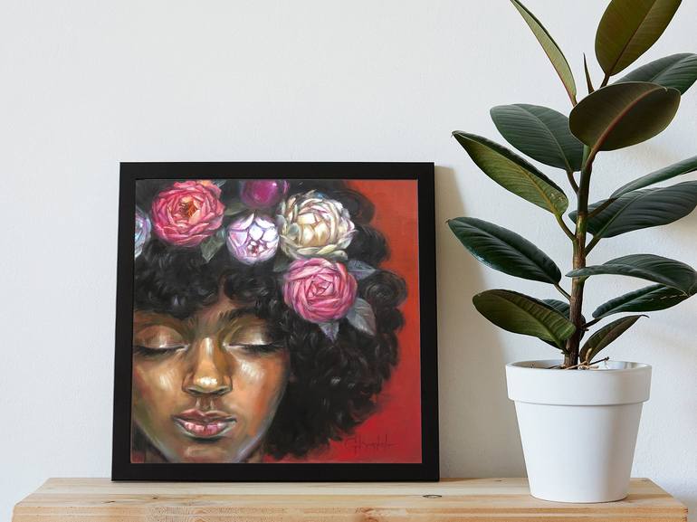 Original Fine Art Women Painting by Gina Bogomol