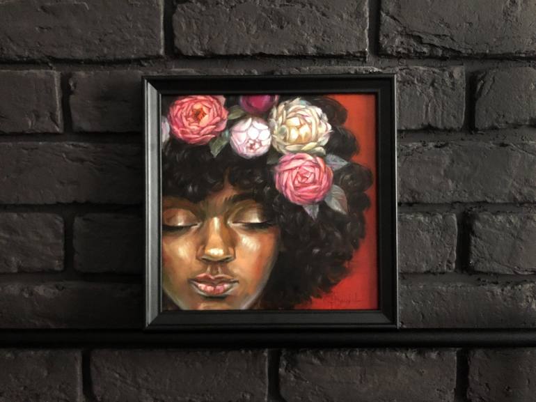 Original Fine Art Women Painting by Gina Bogomol