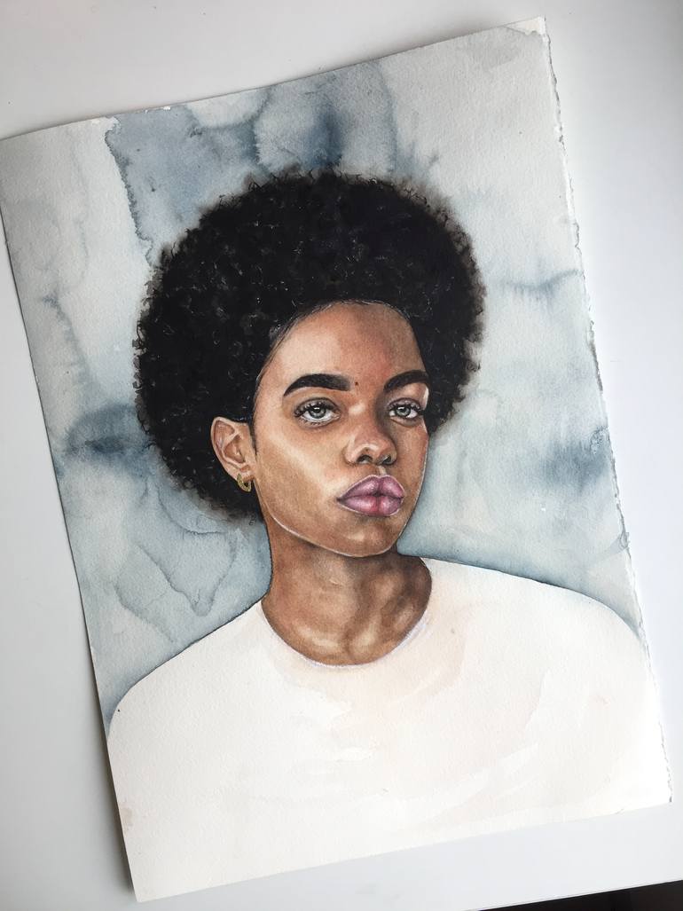 Original Portraiture People Drawing by Kasia Mo