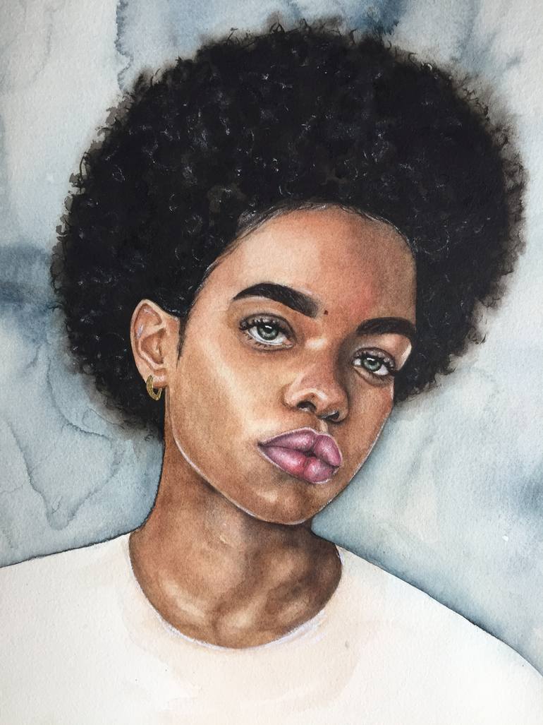 Original Portraiture People Drawing by Kasia Mo