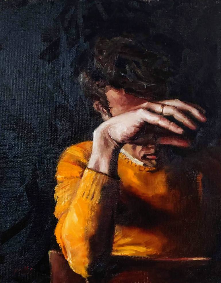 Original Fine Art Men Paintings by Val Valta