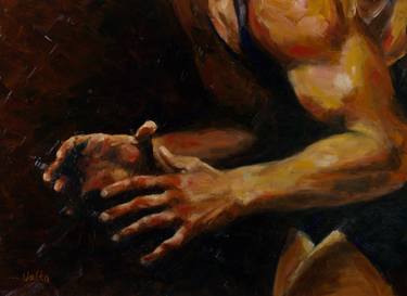 Original Figurative Men Paintings by Val Valta