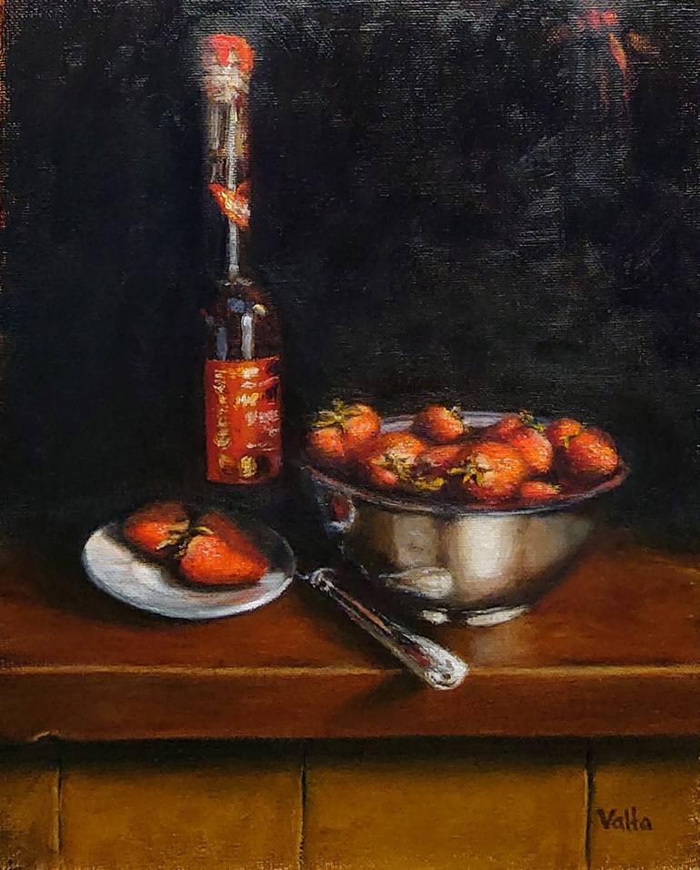 Strawberries Painting By Val Valta Saatchi Art