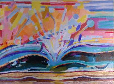 Print of Abstract Water Collage by Karen Harris