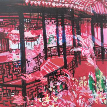 Original Expressionism Architecture Paintings by Qing Yang