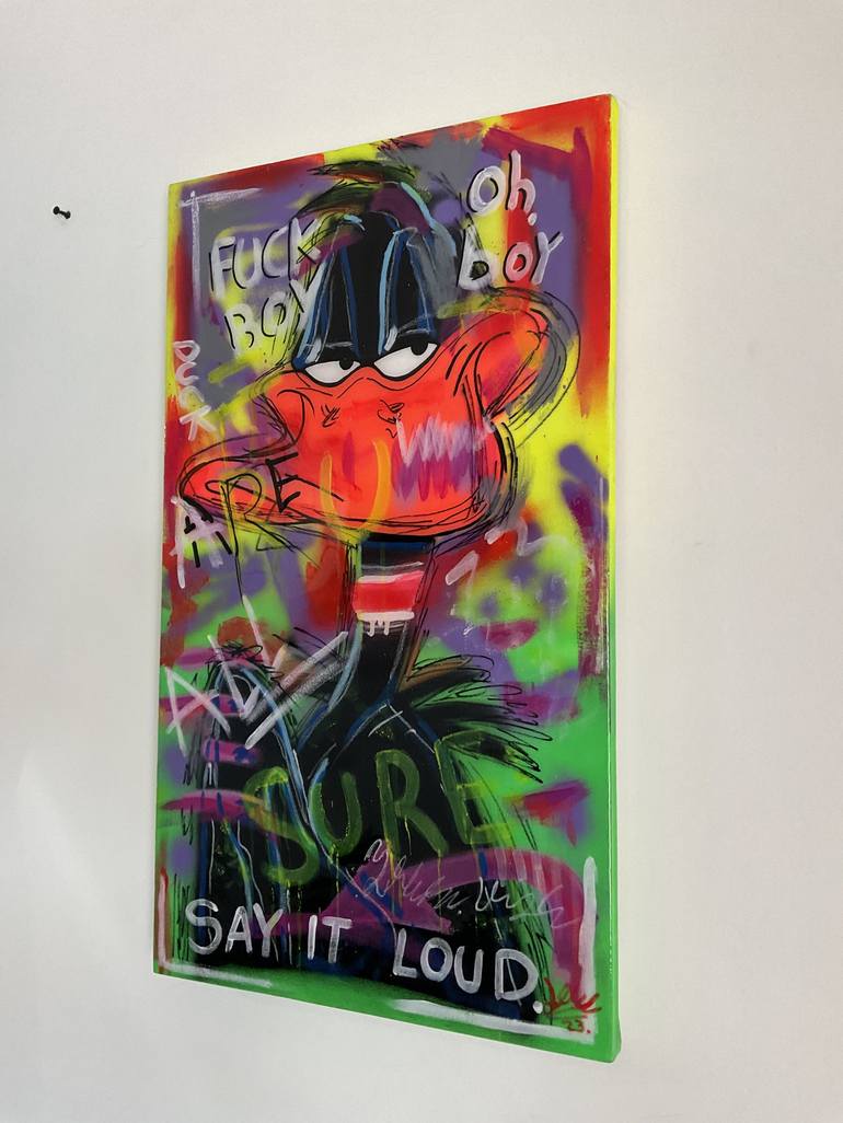 Original Abstract Cartoon Painting by Luis Mesa