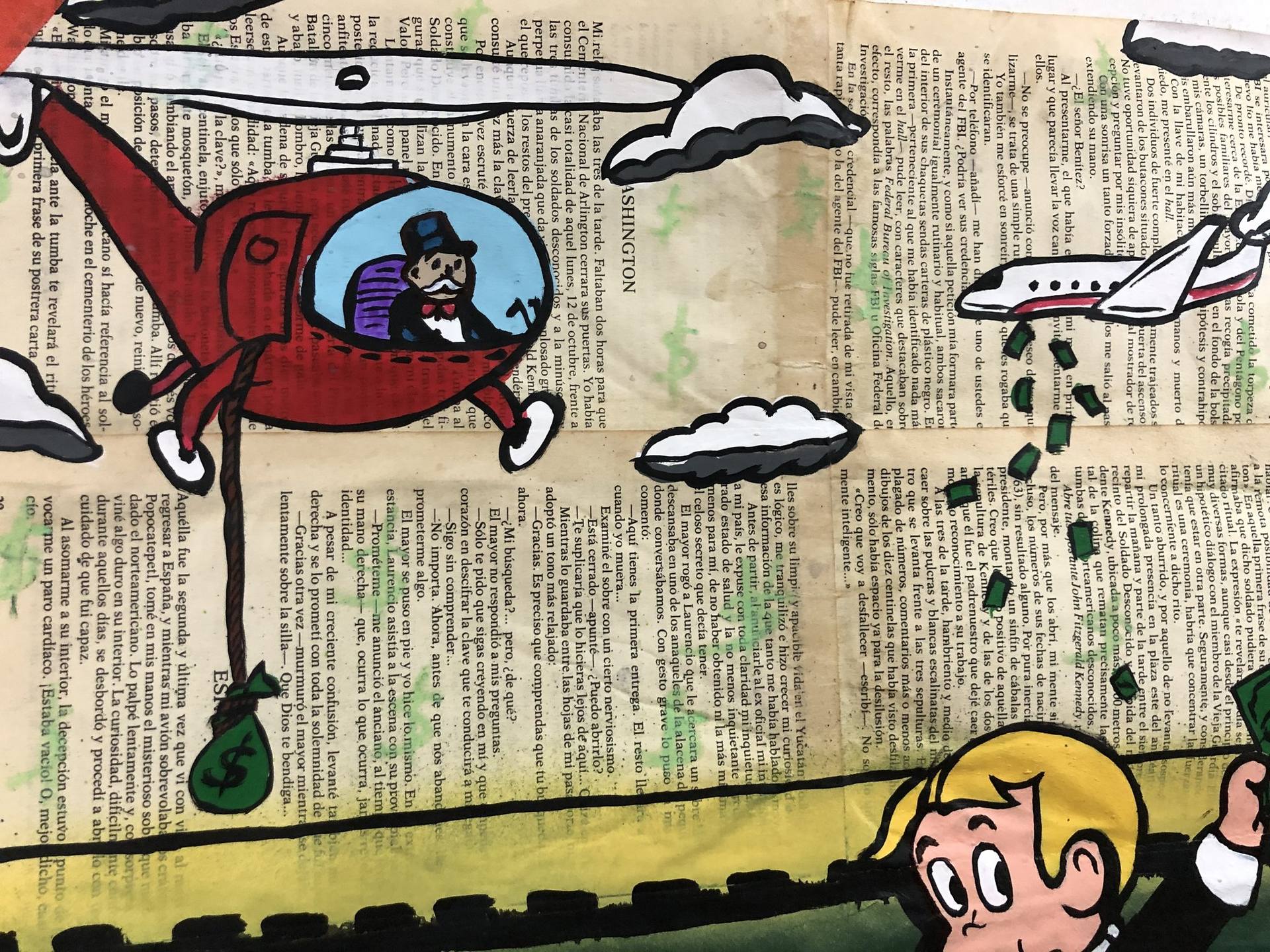 The adventures of Richie Rich ( Monopoly Edition) Painting by Luis Mesa |  Saatchi Art