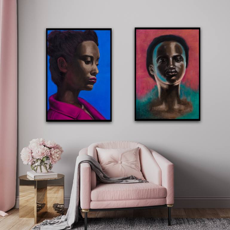 Original Art Deco Women Painting by Magda Ostrowska Wynne