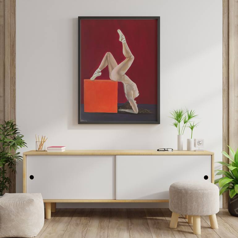 Original Art Deco Nude Painting by Elisa Stoenescu