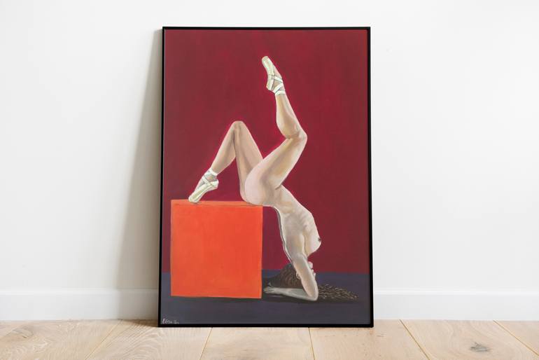 Original Art Deco Nude Painting by Elisa Stoenescu