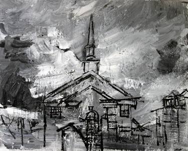 Original Expressionism Architecture Paintings by Alyse Radenovic