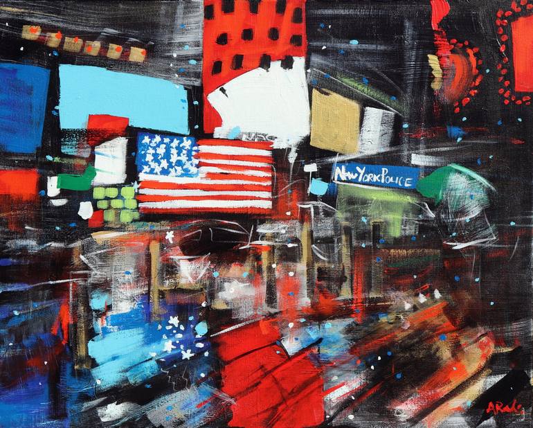 Original Contemporary Cities Paintings by Alyse Radenovic