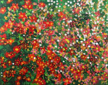 Original Modernism Garden Painting by Alyse Radenovic