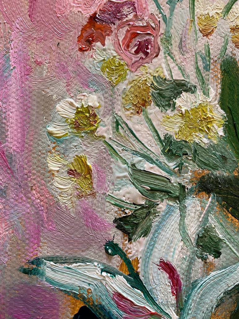 Original Contemporary Floral Painting by Ouchul Hwang