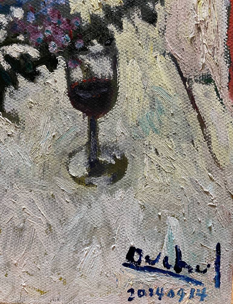 Original Impressionism Floral Painting by Ouchul Hwang