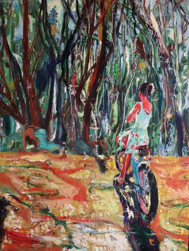 Print of Expressionism Bicycle Paintings by ouchul hwang