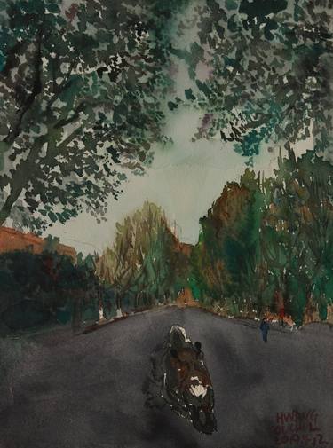 Print of Figurative Bike Paintings by ouchul hwang