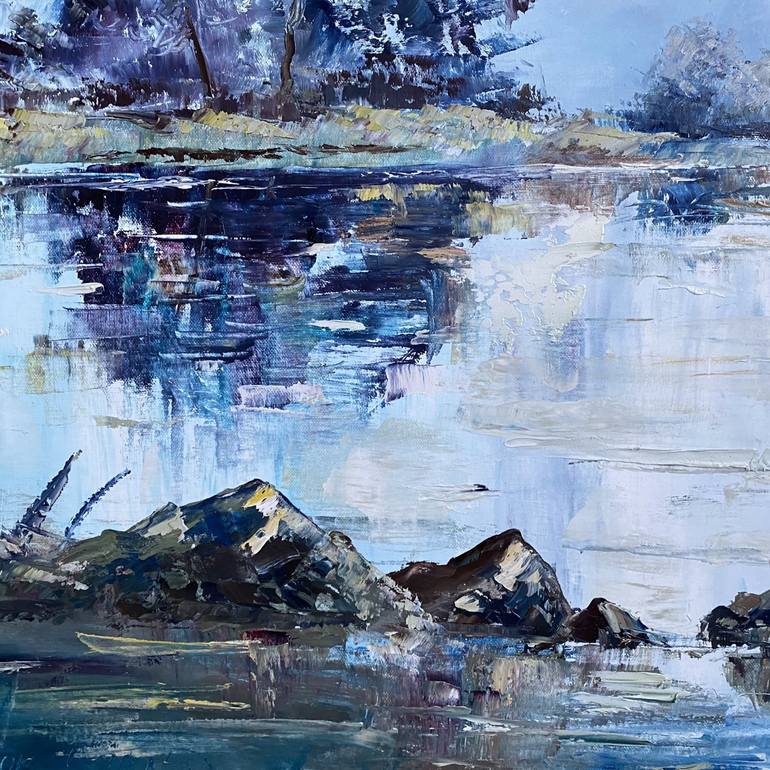 Original Impressionism Landscape Painting by Dolgor Dugarova