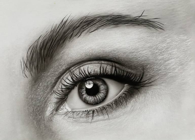 Realistic eye Painting by Dolgor Dugarova | Saatchi Art