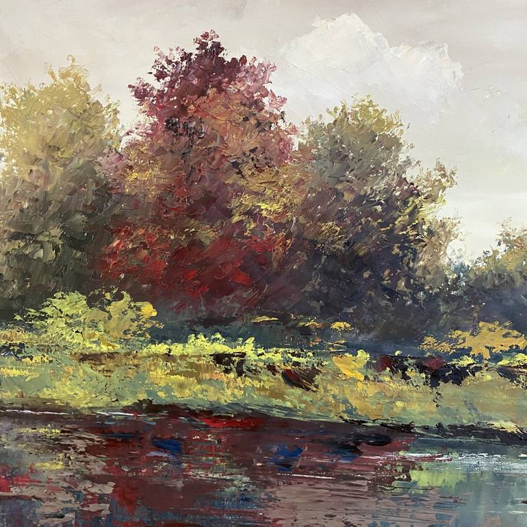 Original Impressionism Nature Painting by Dolgor Dugarova