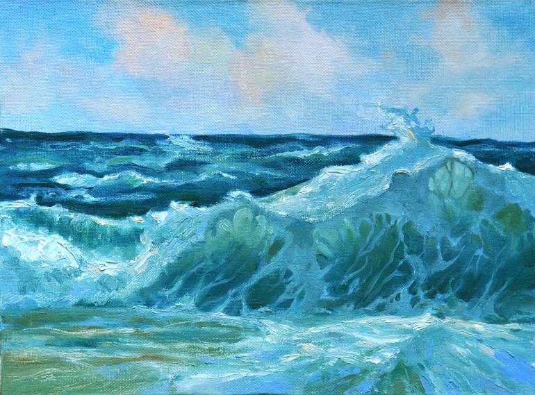 Wave Painting By Olga Jorjia 