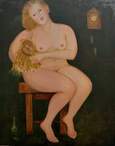 Original Figurative Erotic Paintings by Elena Stauffer