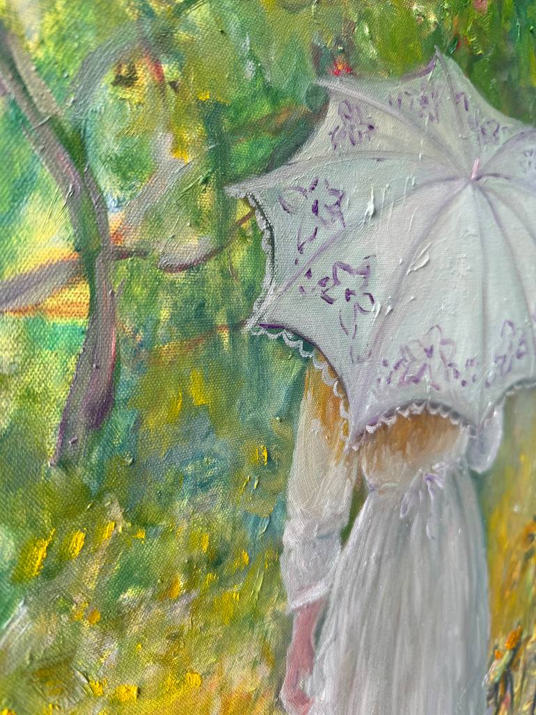 Original Baroque Garden Painting by Elena Stauffer