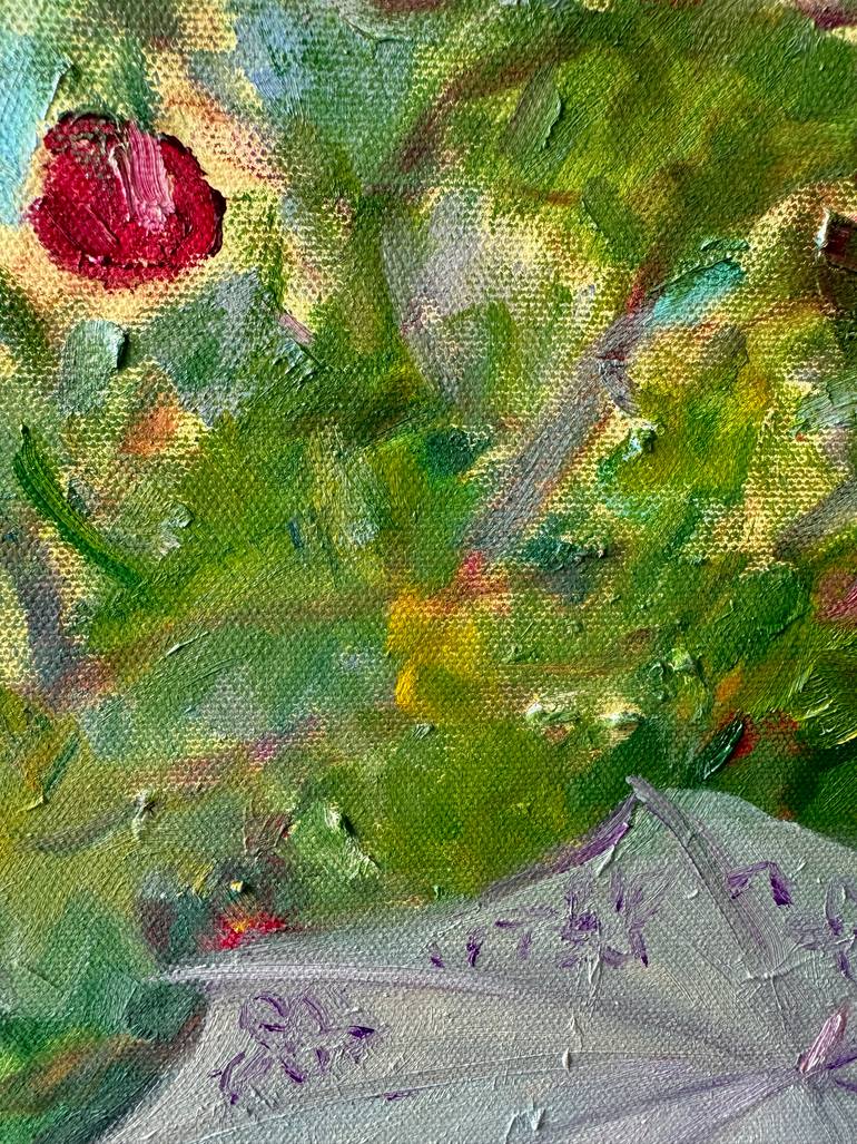 Original Baroque Garden Painting by Elena Stauffer