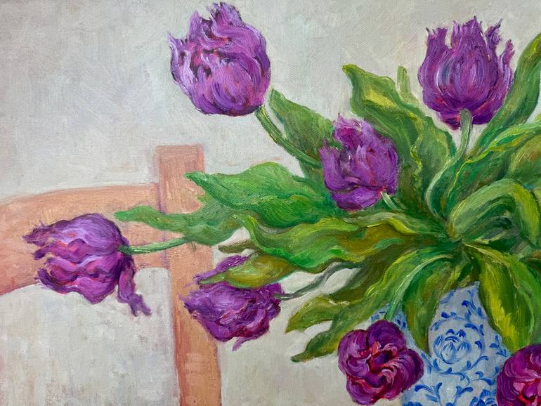 Original Classicism Floral Painting by Elena Stauffer