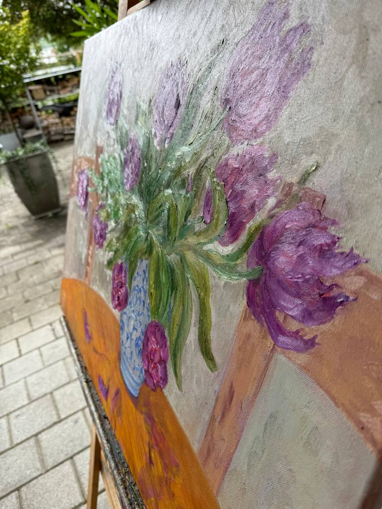 Original Classicism Floral Painting by Elena Stauffer
