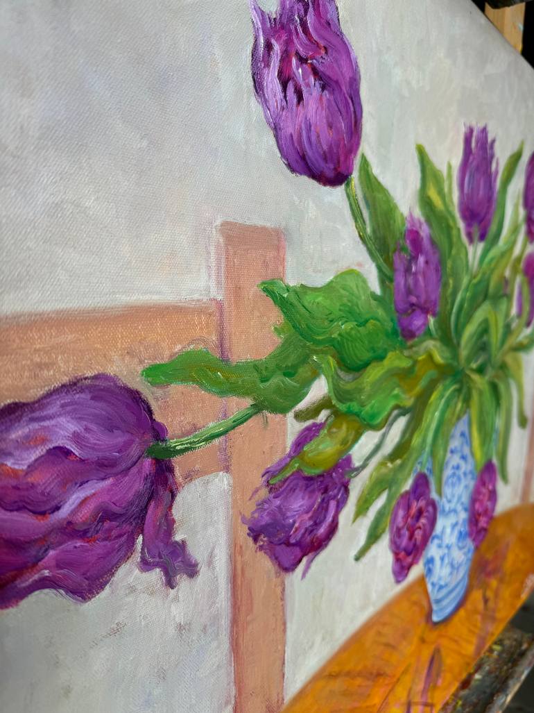 Original Classicism Floral Painting by Elena Stauffer