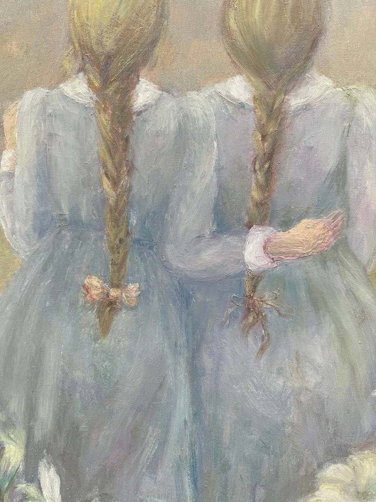 Original Art Deco Children Painting by Elena Stauffer