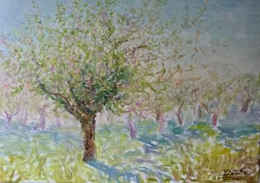 Original Classicism Botanic Painting by Elena Stauffer