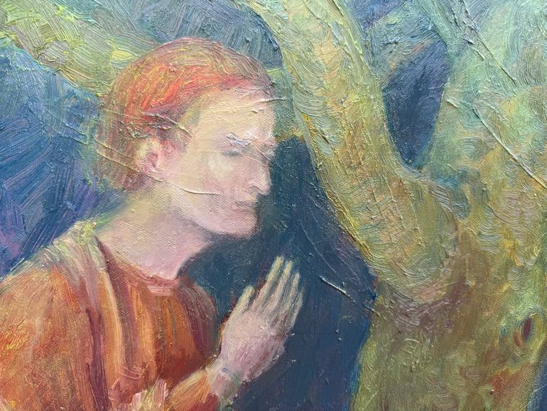 Original Classicism Religion Painting by Elena Stauffer