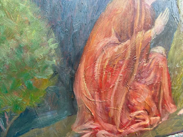 Original Classicism Religion Painting by Elena Stauffer