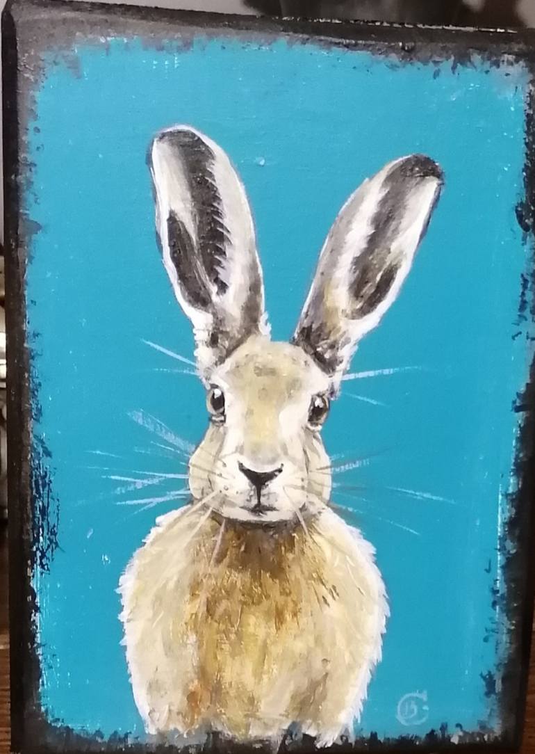 Curious Hare Painting by Christine Boniface | Saatchi Art