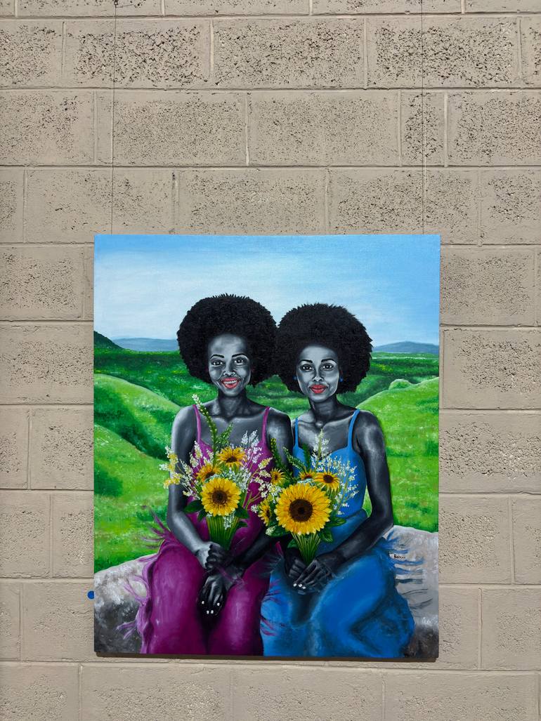 Original Black & White Women Painting by Petrix Peter