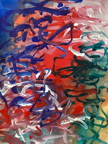 Original Abstract Expressionism Abstract Painting by Angel Ingrietta