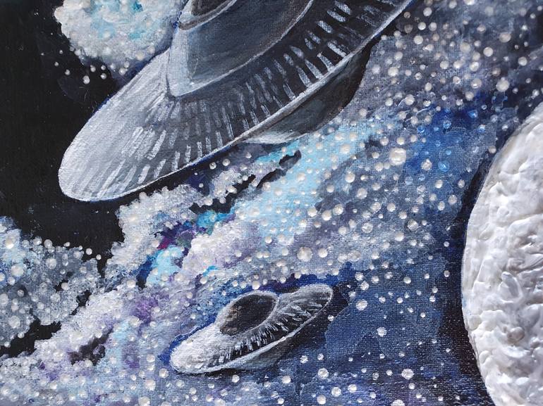 Original Outer Space Painting by LENA VANKOVICH