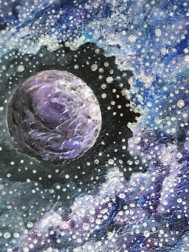 Original Outer Space Painting by LENA VANKOVICH