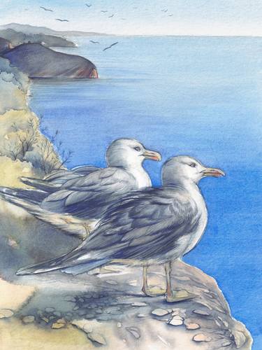 Original Impressionism Animal Painting by Adriana Mueller