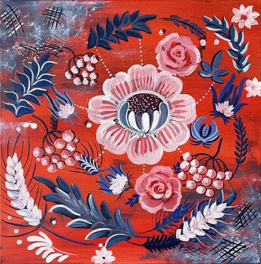 Original Contemporary Patterns Paintings by Olesya Bay