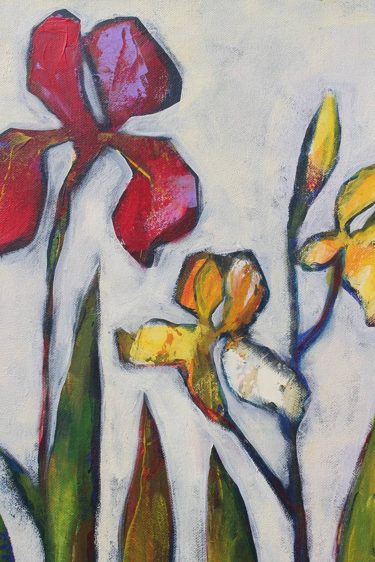 Original Expressionism Floral Painting by Tatjana Auschew