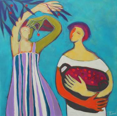 Original Expressionism Women Paintings by Tatjana Auschew