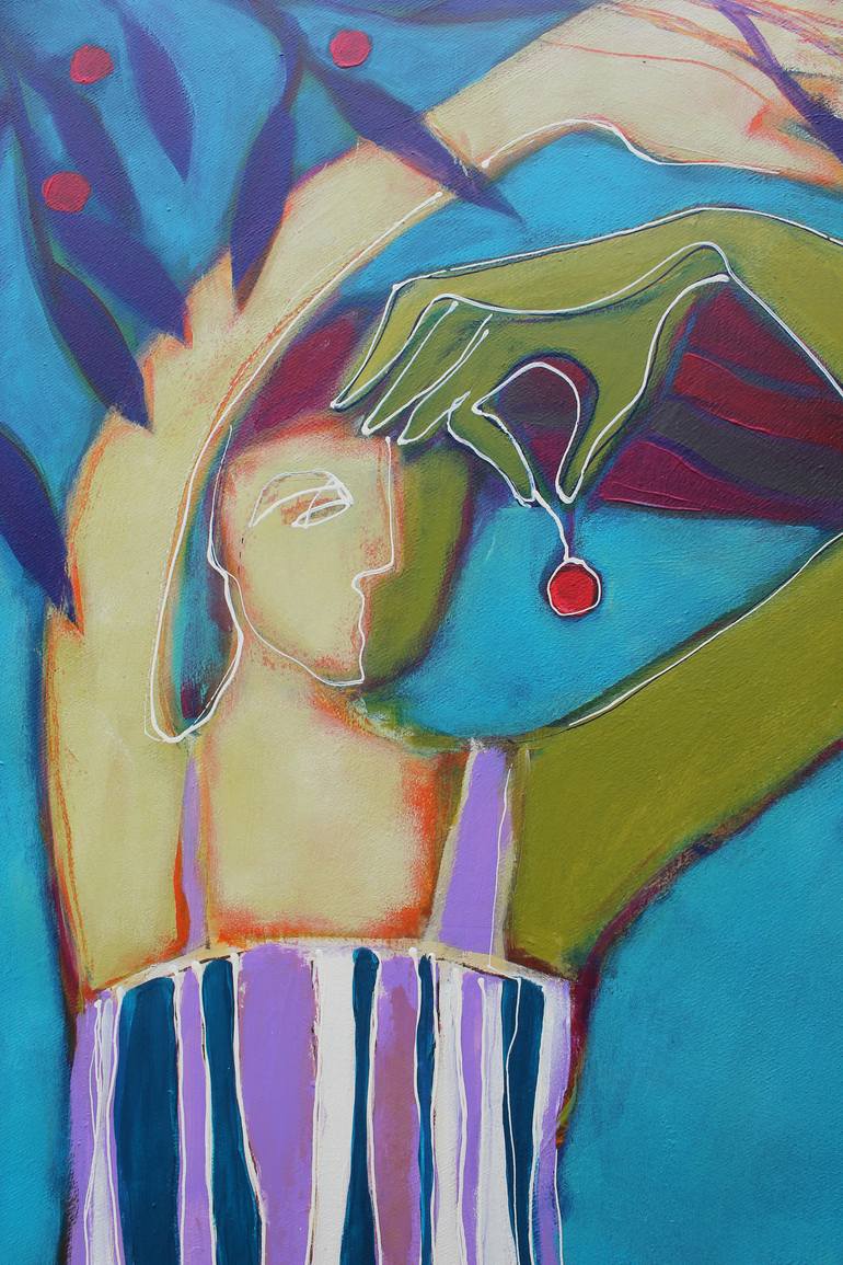 Original Expressionism Women Painting by Tatjana Auschew