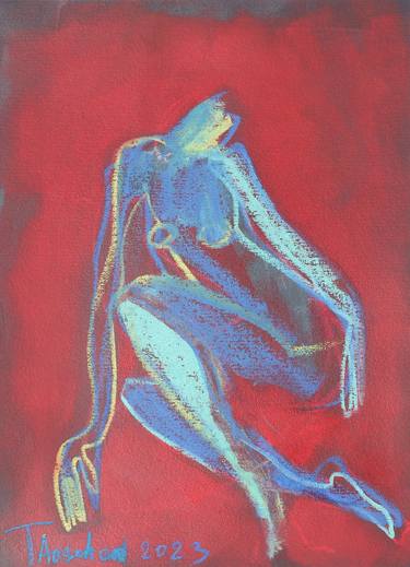 Print of Expressionism Women Drawings by Tatjana Auschew